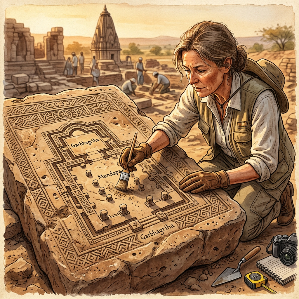 Restoration of 9th-Century 'Gurjara-Pratihara' Shiva Temple in Rajasthan Reveals Hidden 'Vastu' Blueprints