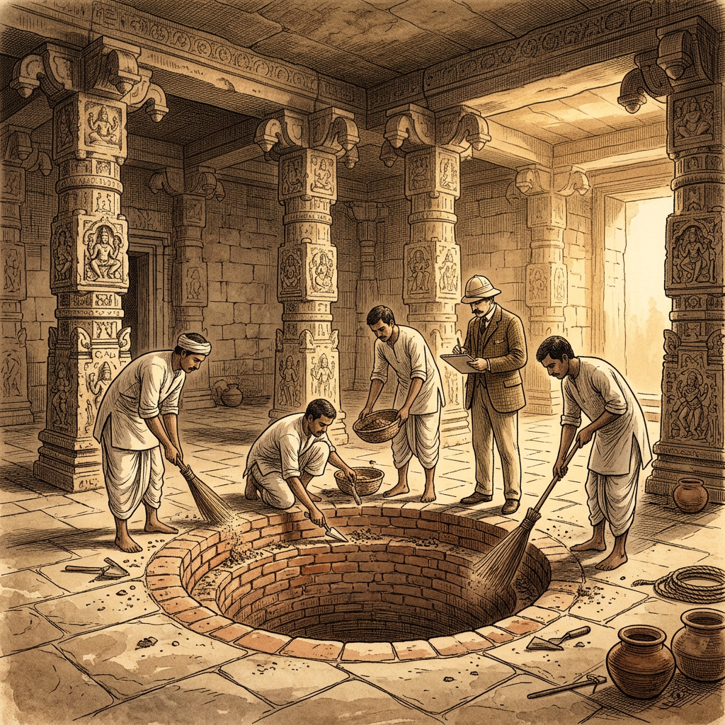 Restoration of 9th-Century 'Gurjara-Pratihara' Temple in Morena Reveals Hidden 'Vedic Fire Altar' Beneath the Mandapa