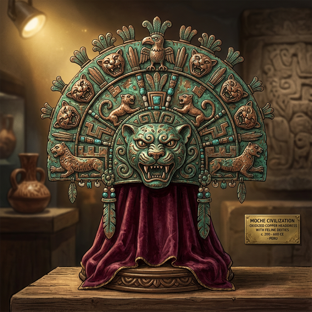 Sweden's National Museum of World Culture Finalizes Repatriation of 1,500-Year-Old Moche Copper Headdresses to Peru