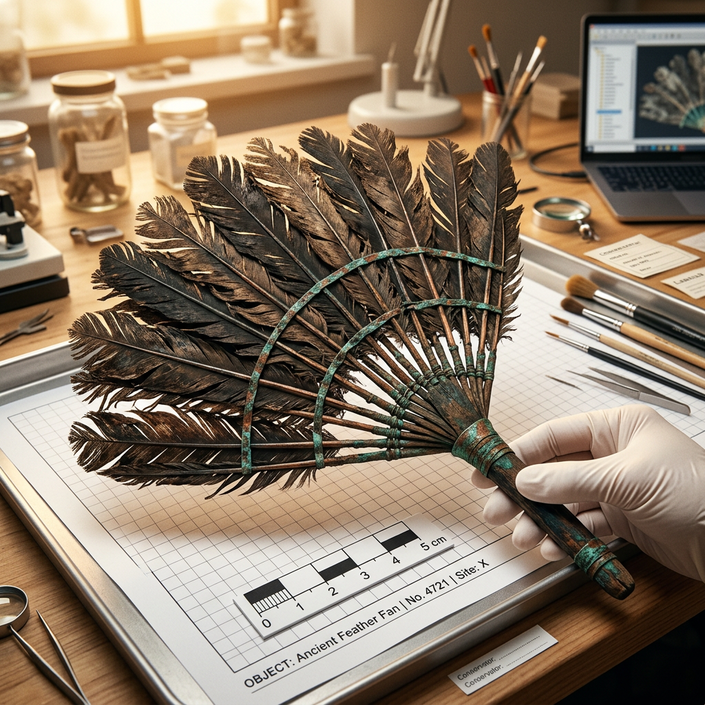 1,200-Year-Old 'Copper-Laced' Bird-Feather Fans Discovered in the Lower Mississippi Valley Reveal Roots of Ancient 'Sun-Greeting' Festivals