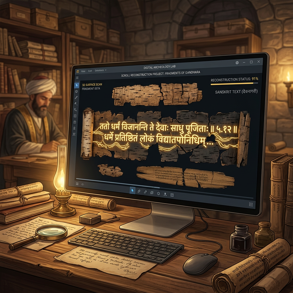 AI Deciphers 10th-Century 'Vak-Siddhi-Vivarta' Fragments in Varanasi, Unveiling New Theories of Semantic Reality