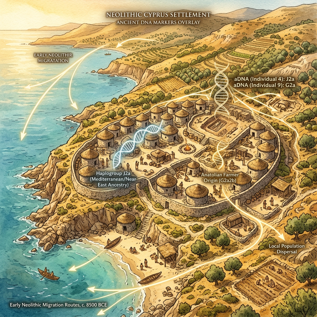 Paleogenomic Study of 11,000-Year-Old 'Pre-Pottery Neolithic' Burials in Cyprus Confirms Early Seafaring Farmers' Origin