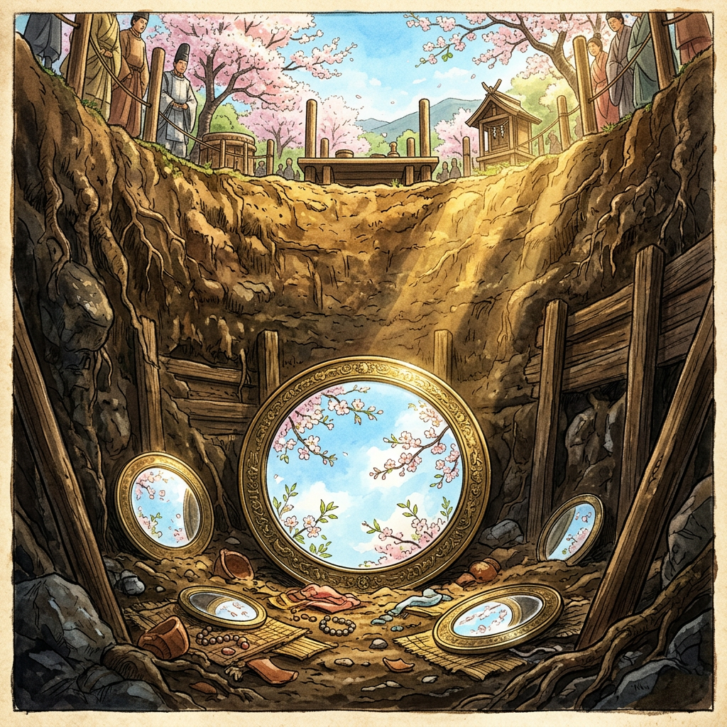 Yayoi-Period 'Bronze-Mirror' Offering Pits Found in Fukuoka Point to 1,800-Year-Old Roots of Solar-Greeting Festivals