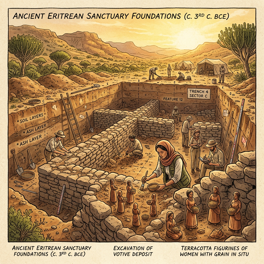 Excavation of Pre-Aksumite 'Grain-Goddess' Sanctuary in Eritrea Reveals Origins of Ancient Harvest Songs