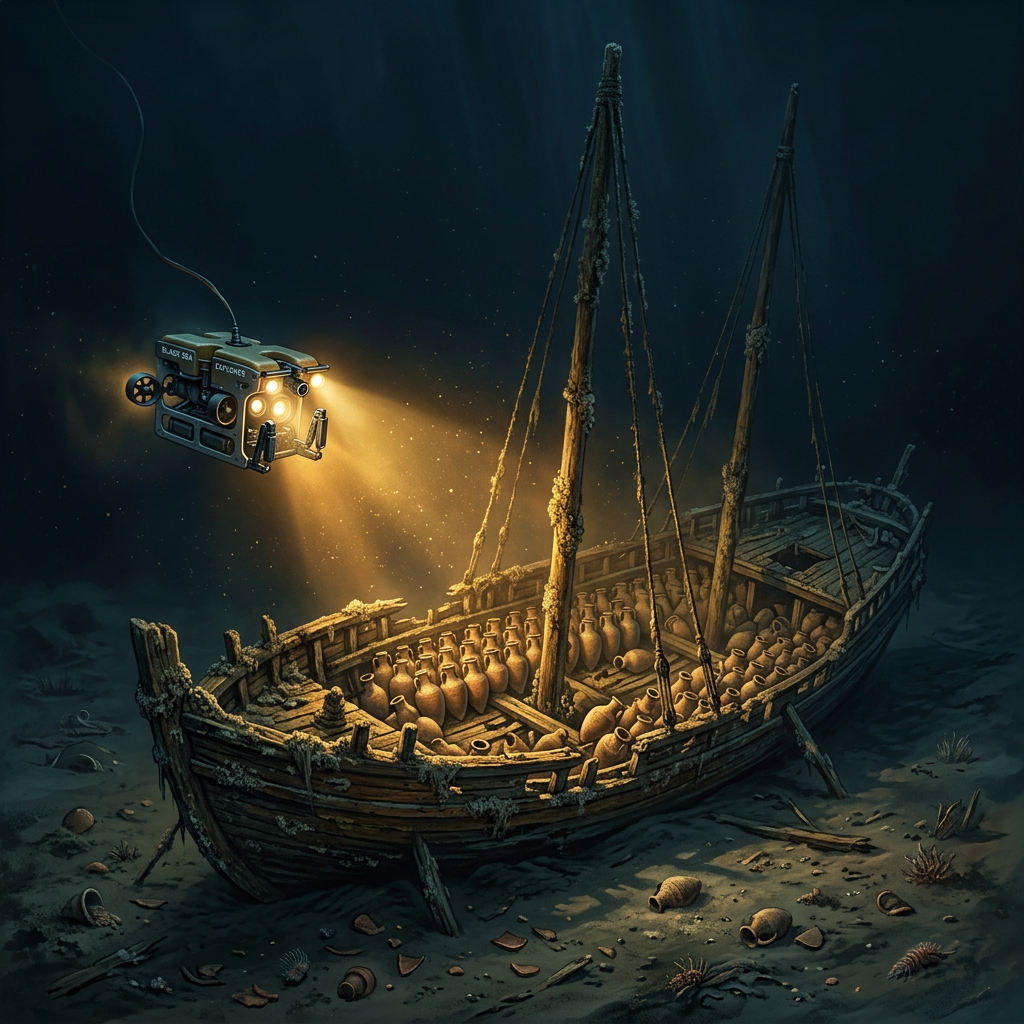 Intact 1st-Century 'Roman Grain Freighter' Located in Anoxic Depths of the Black Sea with Visible Cargo