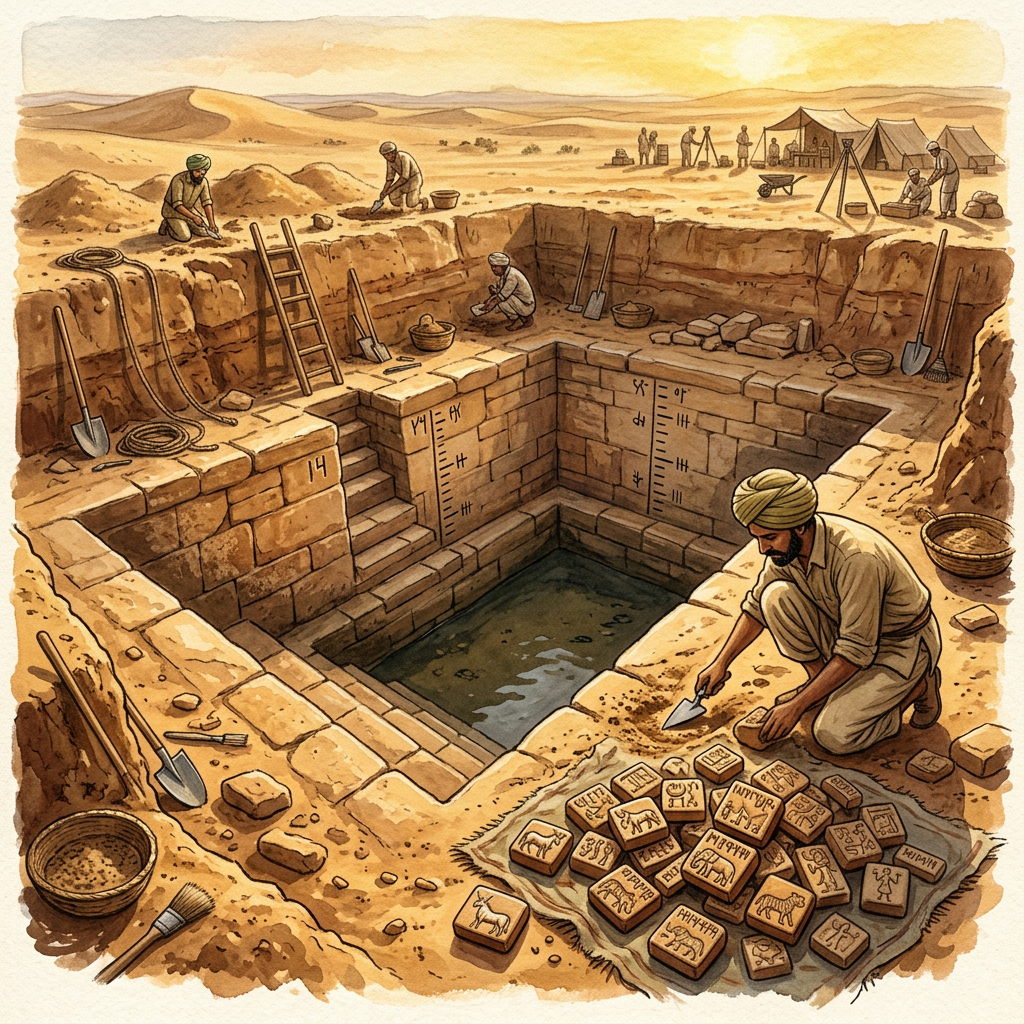 4,500-Year-Old 'Harappan Bureau of Hydro-Taxation' and Water-Rights Archive Uncovered at New Thar Desert Site