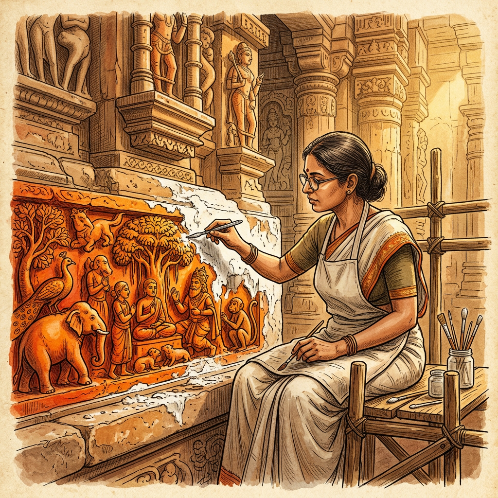 Restoration of 10th-Century 'Somavamsi-Style' Shrine in Rural Kalahandi Reveals Intact Terracotta Reliefs