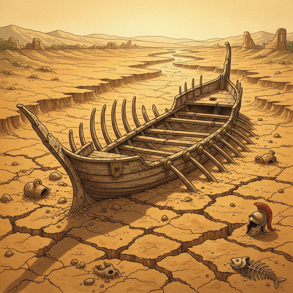 Extreme Drought in the Rhine River Unearths 2nd-Century Roman 'Frontier Supply Hubs' and Submerged Fluvial Merchant Ships