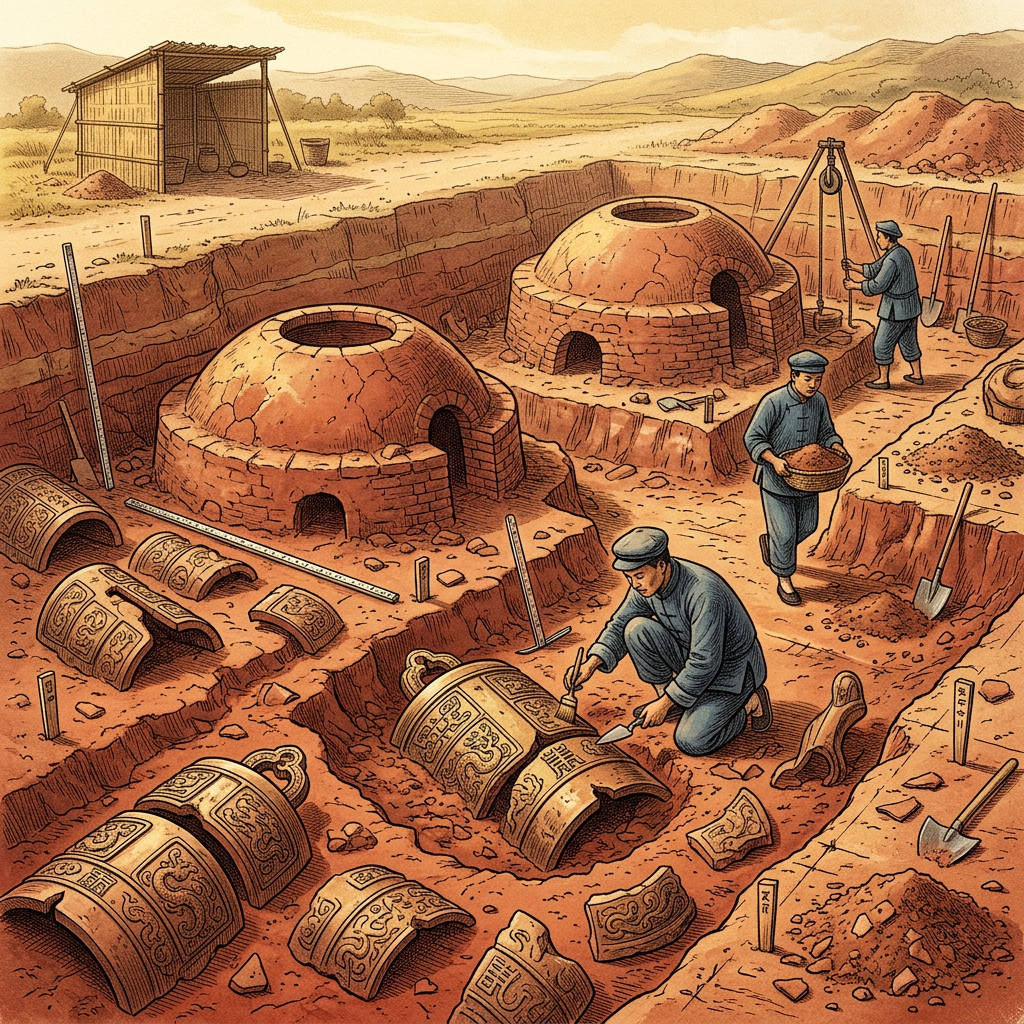 2,500-Year-Old 'Warring States' Musical Instrument Foundry Uncovered in Hubei with Intact Bronze Bell Molds