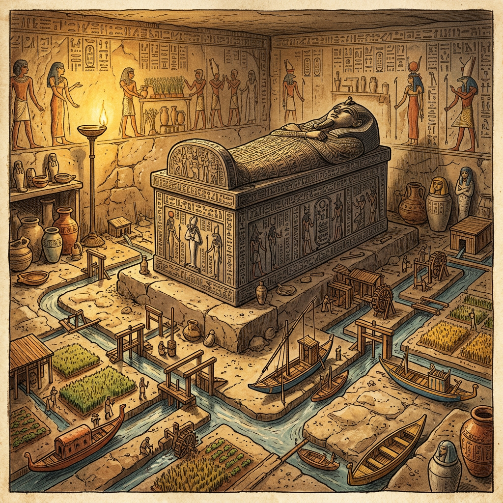 Intact 12th-Dynasty 'Master of the Royal Canal-Locks' Tomb Unveiled in the Fayum with Working Wooden Sluice Models