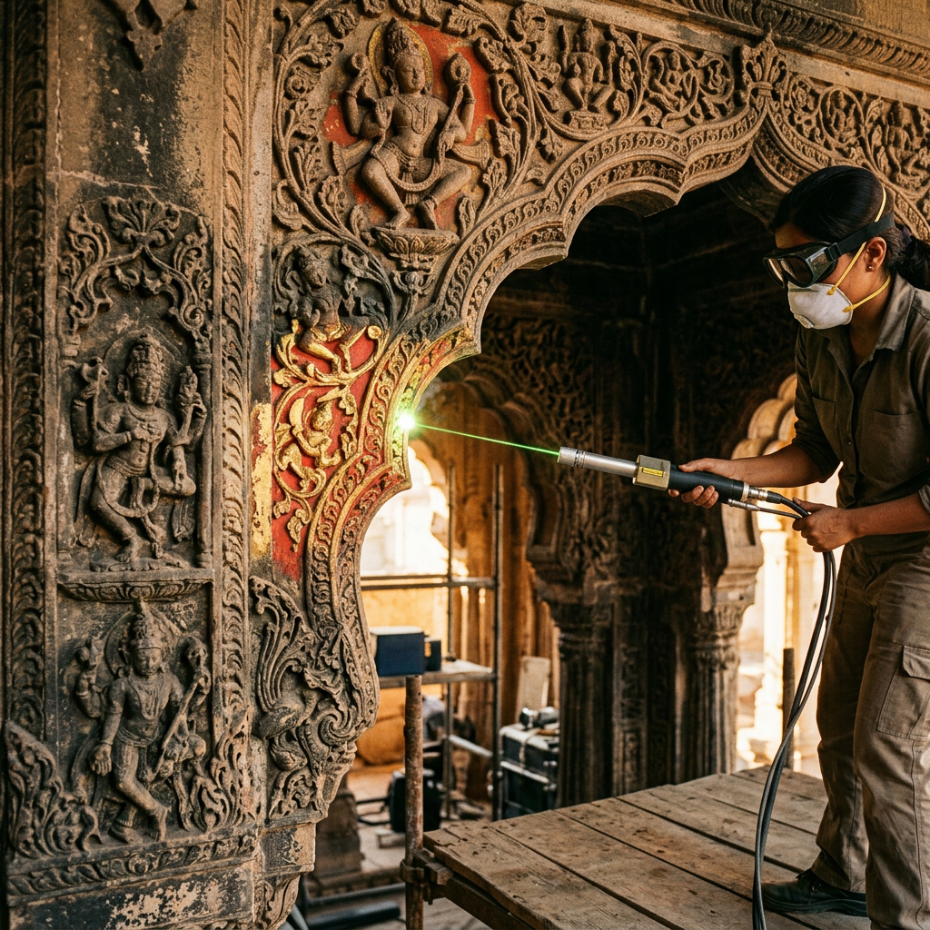 Scientific Restoration of 12th-Century Kakatiya Gateways in Warangal Reveals Original Polychrome Pigments