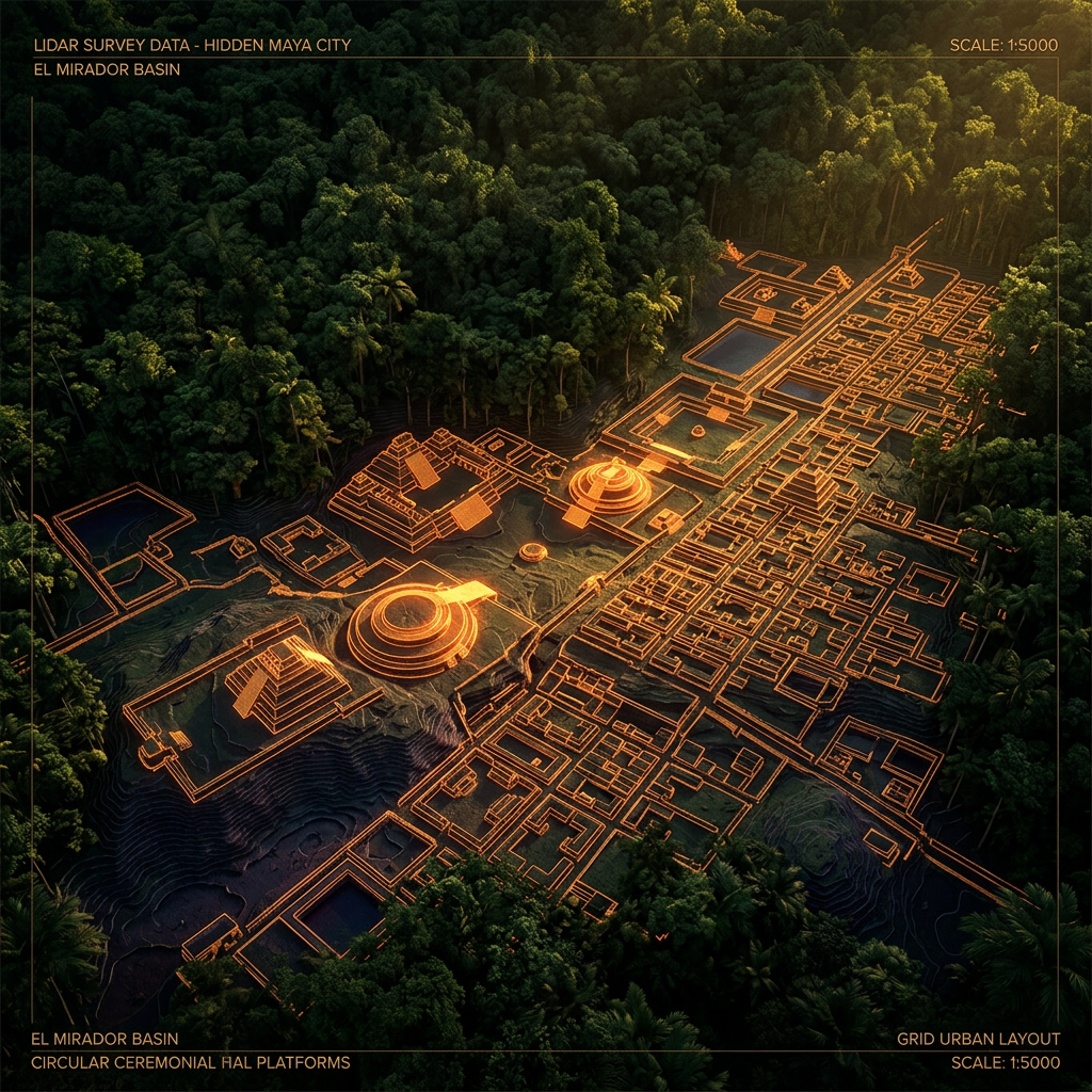 LiDAR Survey Reveals a Massive 9th-Century 'Maya Astronomical University' and Concentric Observatory in Remote Campeche