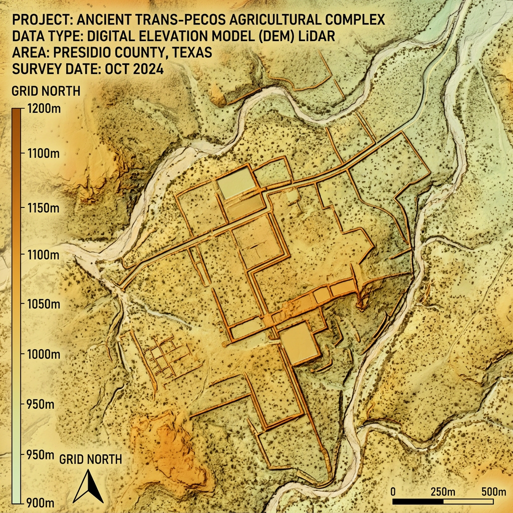 LiDAR Mapping Reveals a Massive 3,000-Year-Old 'Lost Hydraulic Metropolis' in the Trans-Pecos Region of West Texas