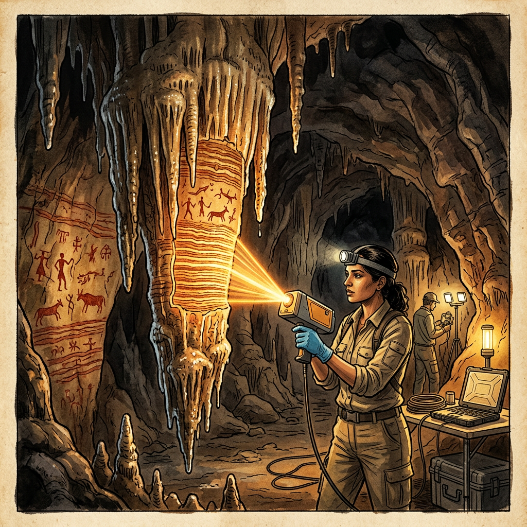 Innovative 'Uranium-Carbonate' Laser-Ablation Methodology Refines the Chronology of Paleolithic 'Stalactite' Art in the Satpura Range to 48,000 Years Ago