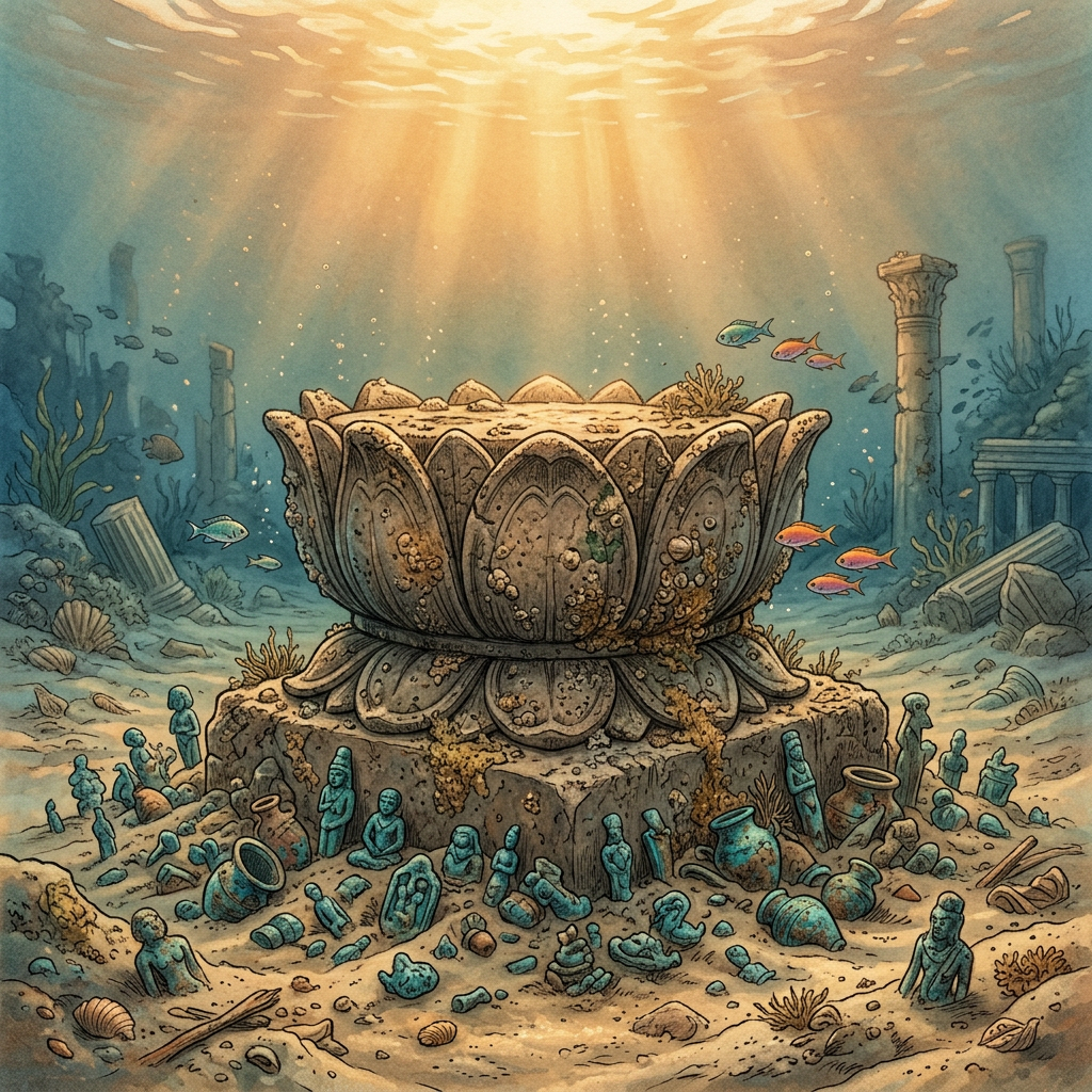 Submerged 'Lotus-Form' Altar Discovered in the Nile Delta Reveals Secret Rites of the Ancient Egyptian 'Festival of the Inundation'