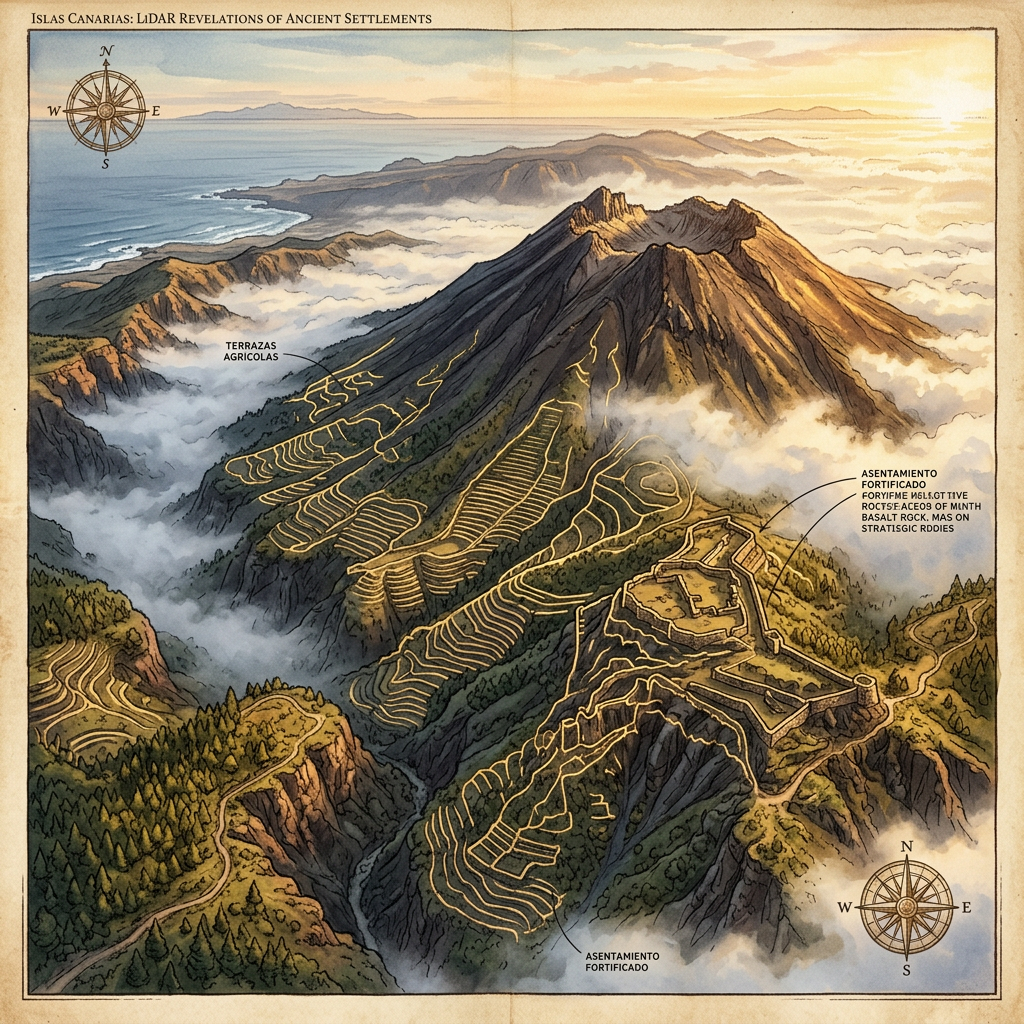 LiDAR Mapping Unveils a Massive 1,400-Year-Old 'High-Altitude Fortress' of the Guanche Culture in the Canary Islands