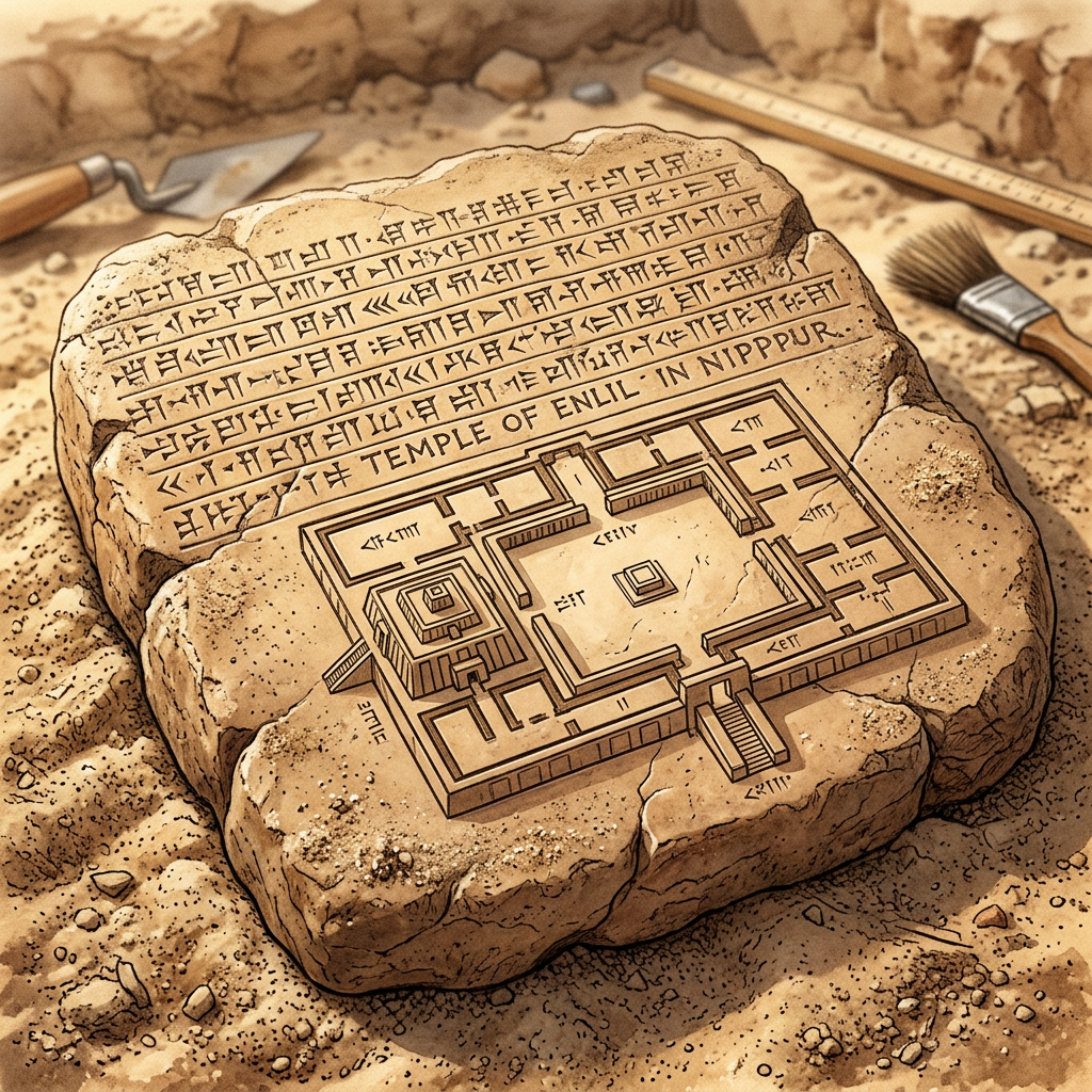 3,800-Year-Old 'Old Babylonian Archive of Architectural Blueprints' and Temple Layouts Found in Ancient Larsa