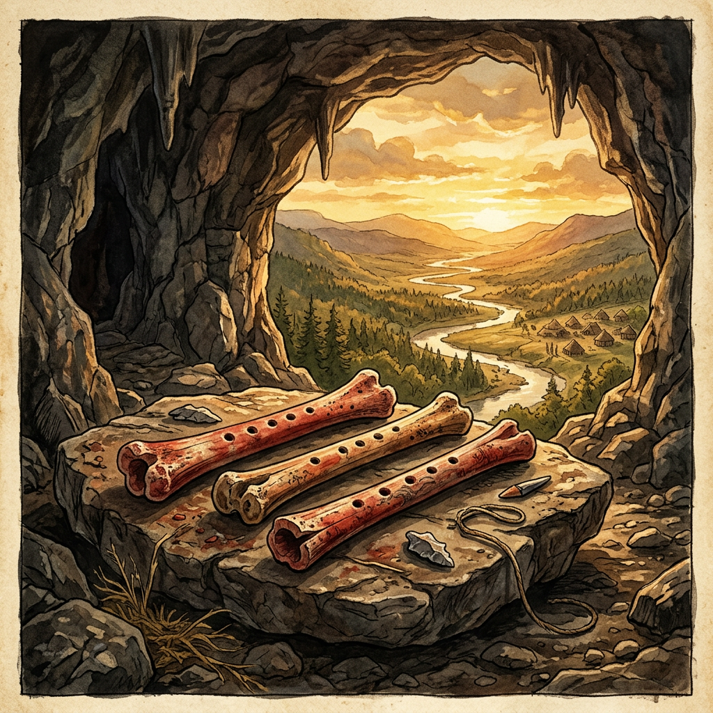 Excavation of 4,000-Year-Old "Ochre-Painted" Flutes in French Alps Points to Origins of Prehistoric Shepherd Festivals