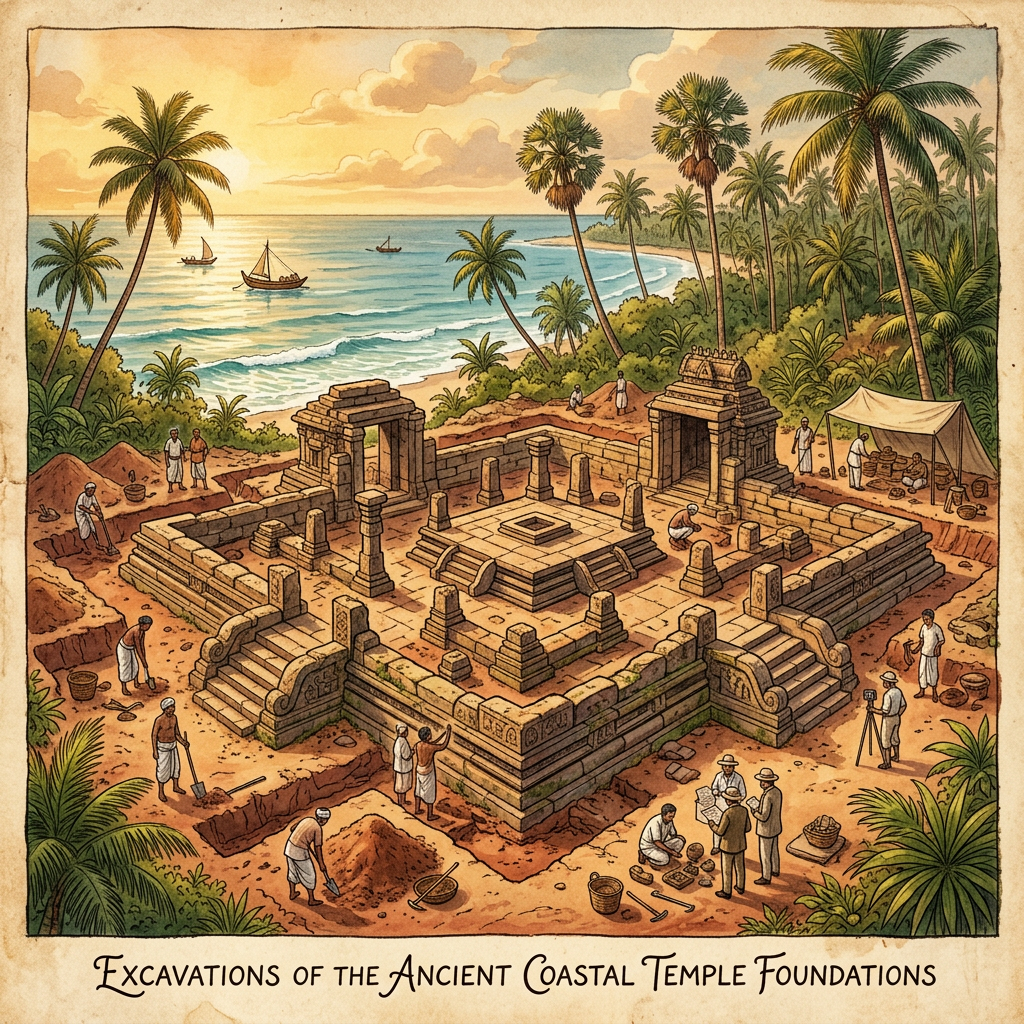 Archaeological Mission Uncovers 8th-Century 'Pallava-Era' Maritime Temple Foundations in Coastal Vietnam