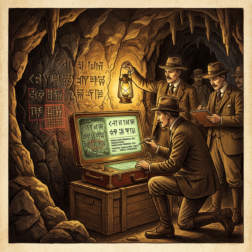 AI-Driven Decipherment of 4th-Century 'Kharosthi-Brahmi' Hybrid Inscriptions Found in a High-Altitude Karakoram Cave