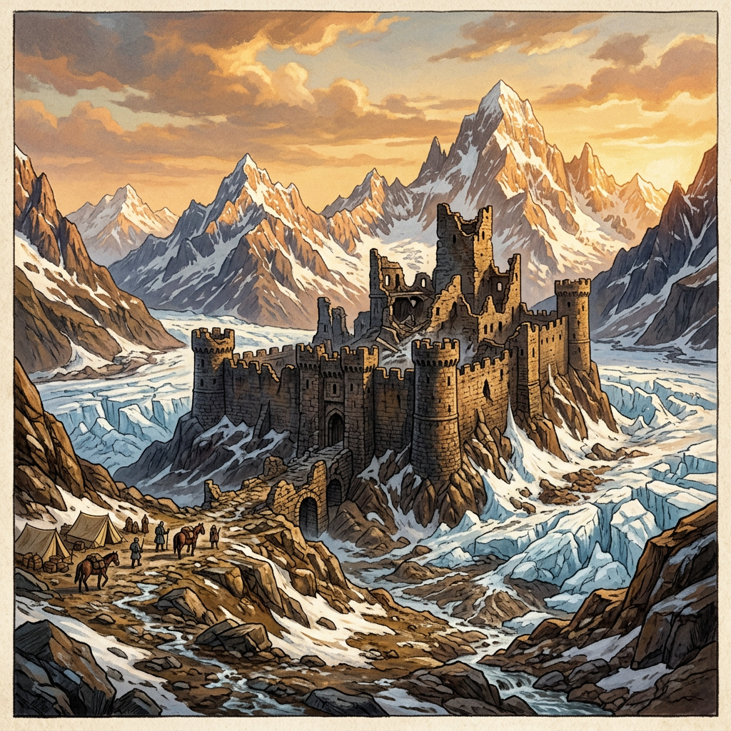 Melting Glaciers in Iran's Alborz Mountains Reveal Pristine 8th-Century Sasanian-Era Mountain Fortress