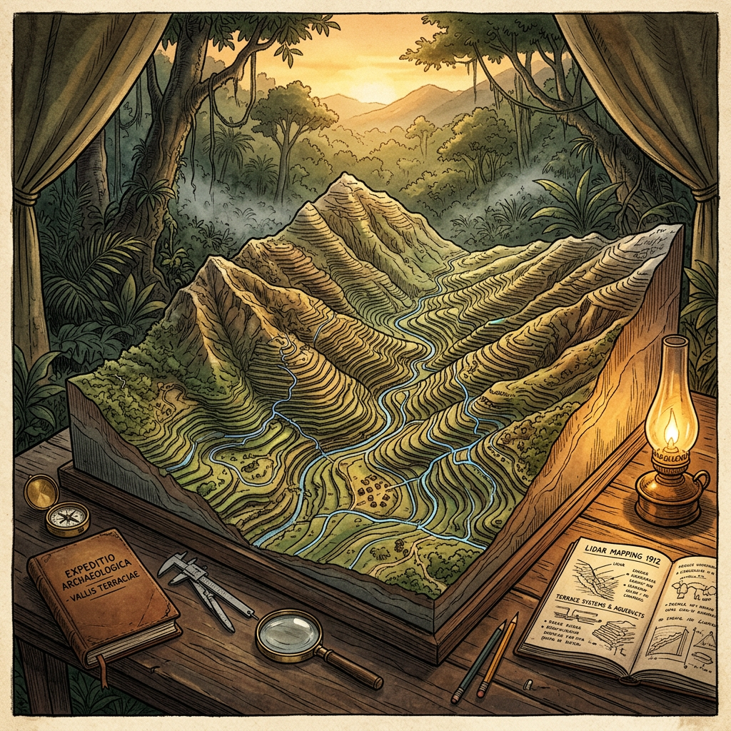 LiDAR Mapping in the Mirador Basin Identifies a Massive 8th-Century 'Maya Vertical Vanilla-Cultivation Grid' and Specialized Sluice-Gated Terraces