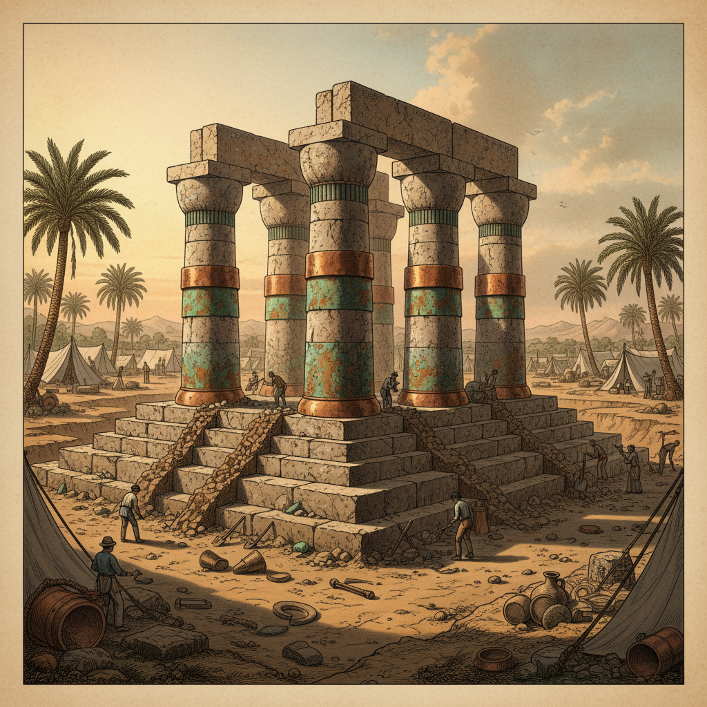 Significant 11th-Century 'Imperial Chola' Era Temple Foundation with Rare 'Copper-Clad' Pillars Identified in Rural Sri Lanka