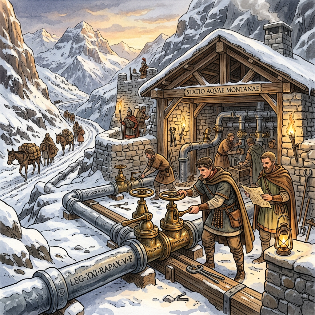 2nd-Century Roman 'Imperial Bureau of High-Altitude Aqueduct-Aeration' and Lead Air-Pressure Templates Uncovered in the Austrian Alps