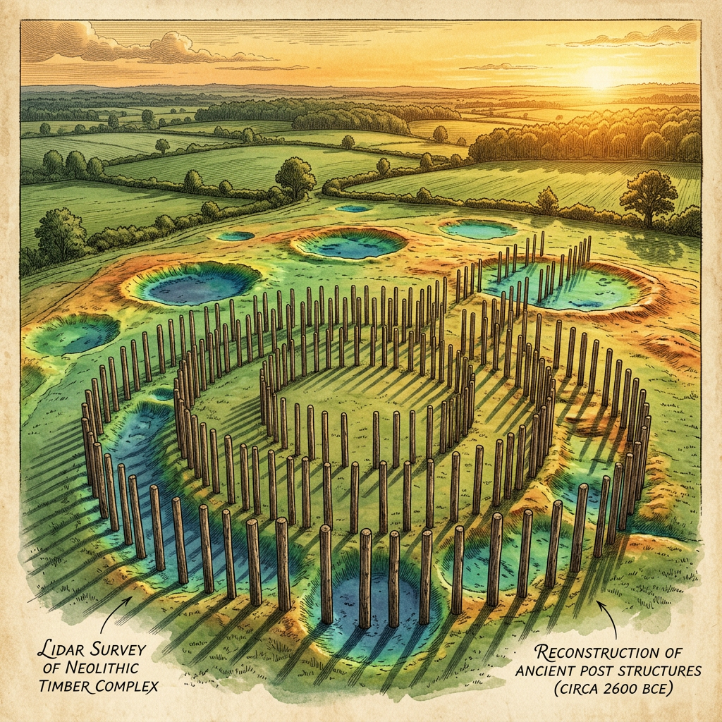 LiDAR Survey in the Scottish Borders Reveals Massive 5,000-Year-Old 'Late Neolithic' Ceremonial Center with Concentric Timber Posts