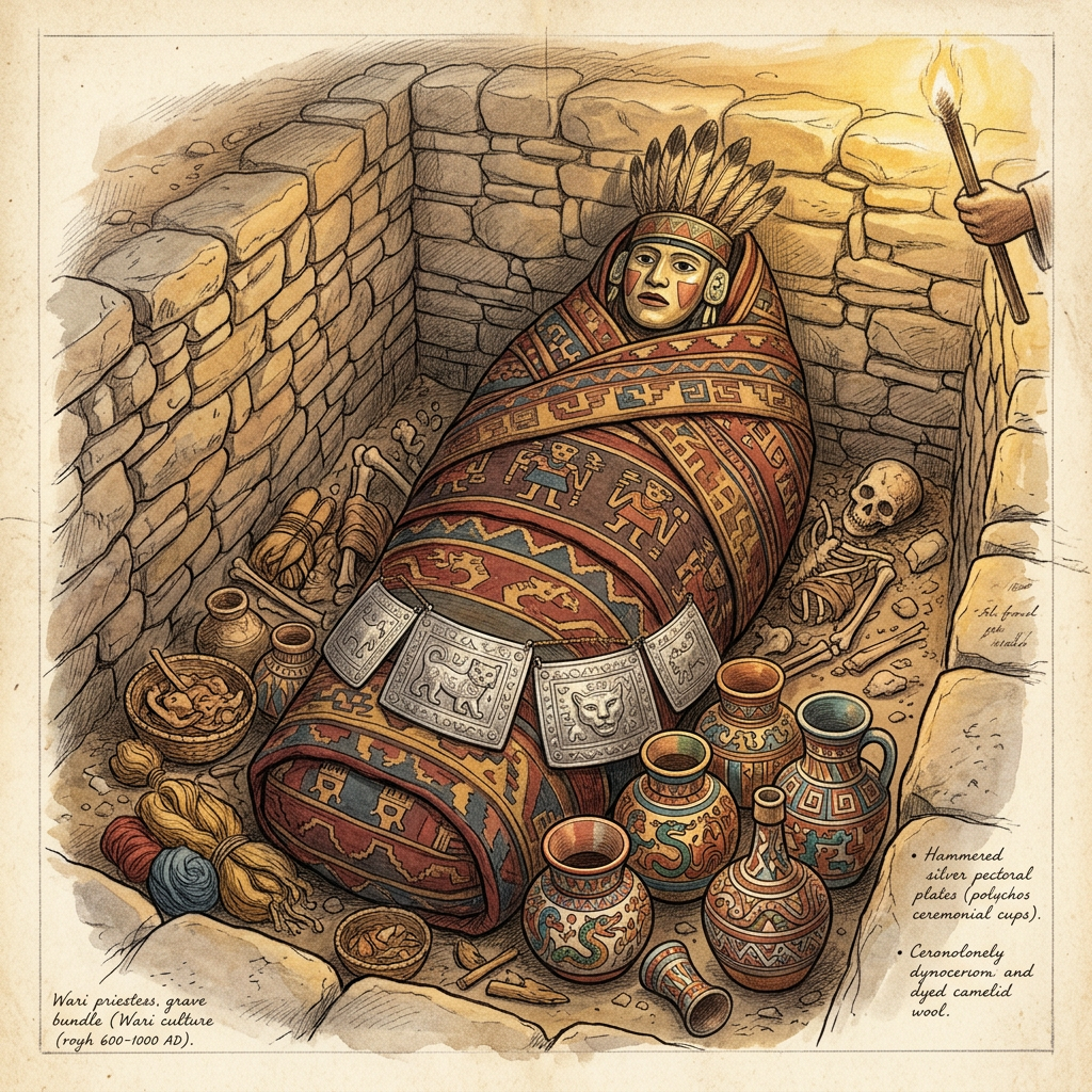 Unlooted 1,200-Year-Old 'Wari High Priestess' Tomb Discovered in Peru's High Andes Yields Exquisite Silver Regalia