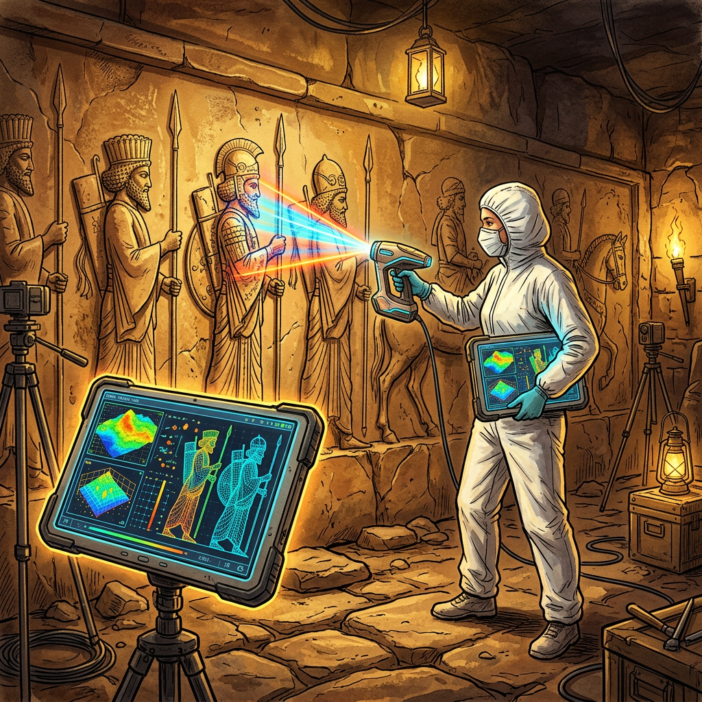 Breakthrough ‘Atomic-Pulse’ Spectroscopy Identifies Original Pigment Recipes on the 2,500-Year-Old ‘Darius the Great’ Bas-Reliefs