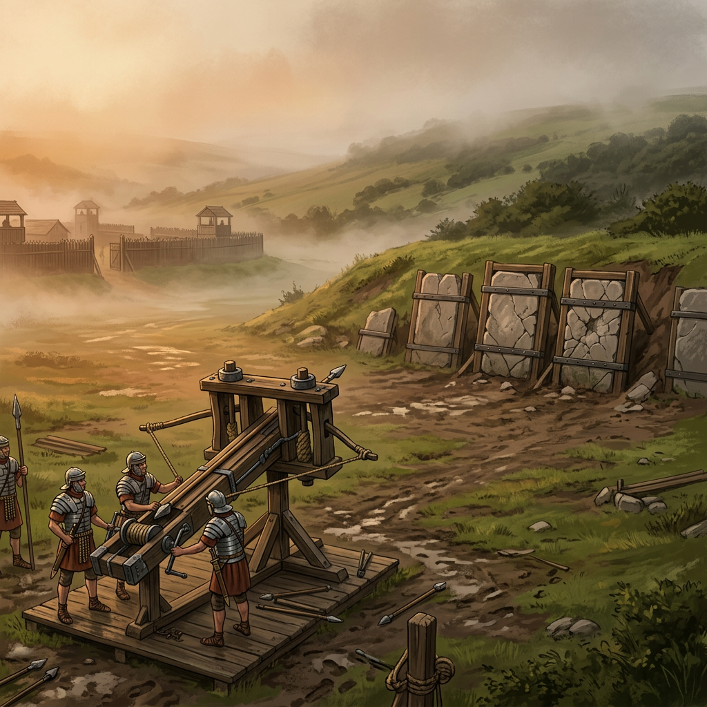 Discovery of 2nd-Century Roman 'Artillery Impact Pavements' Used for Testing Torsion Engine Ballistics in Cumbria