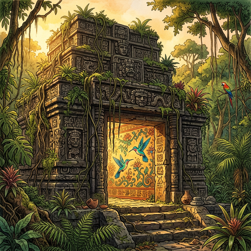 Discovery of a 1,500-Year-Old Maya 'Temple of the Hummingbird' Featuring Intact Blue-Pigment Murals in Belize's Cayo District