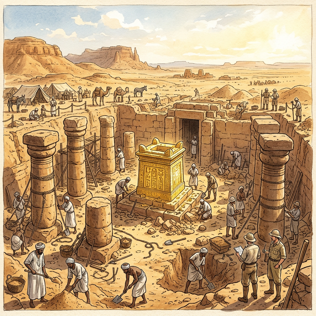 Significant 2,500-Year-Old 'Temple of the Solar Disc' with Intact Gilded Altars Uncovered in Sudan's Bayuda Desert