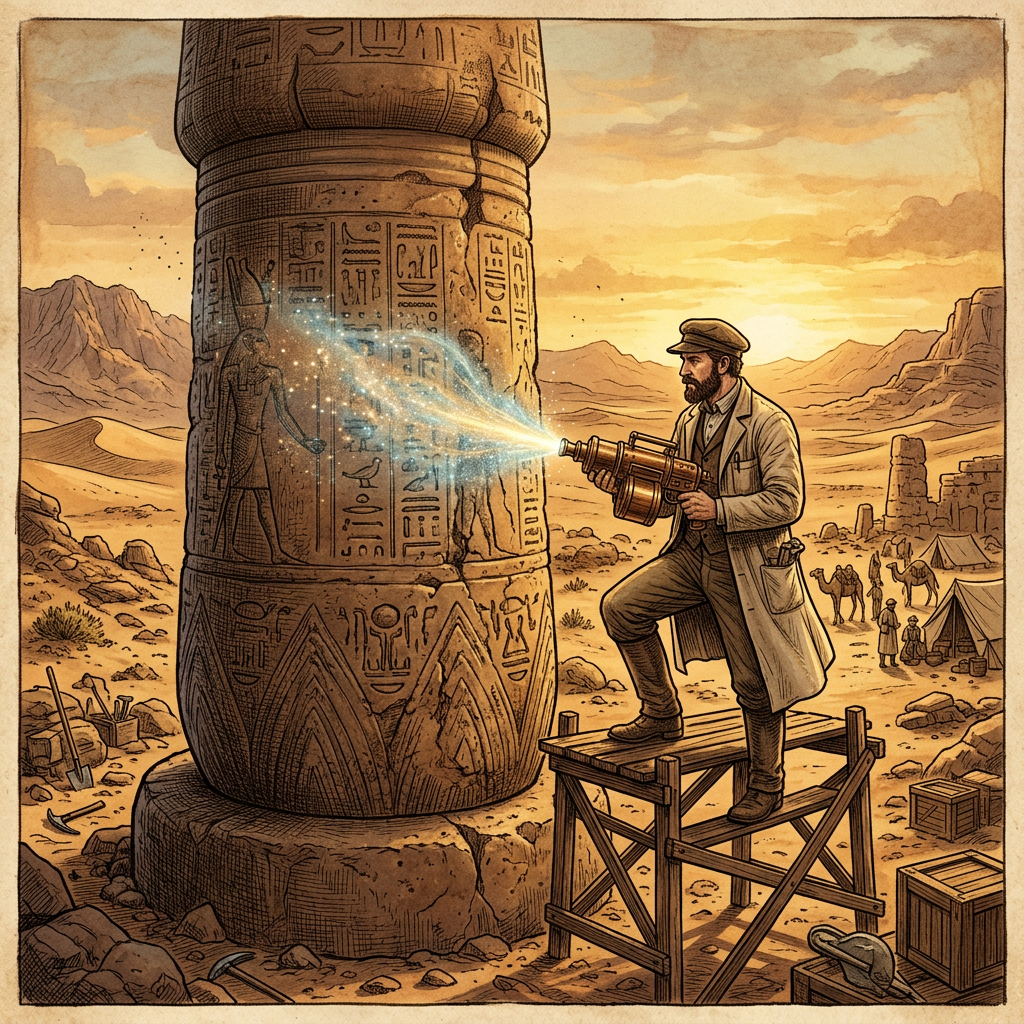 Breakthrough Heritage Tech: 'Bio-Graphene Scaffolding' Successfully Deployed to Stabilize the Crumbling Sandstone of the Temple of Bel