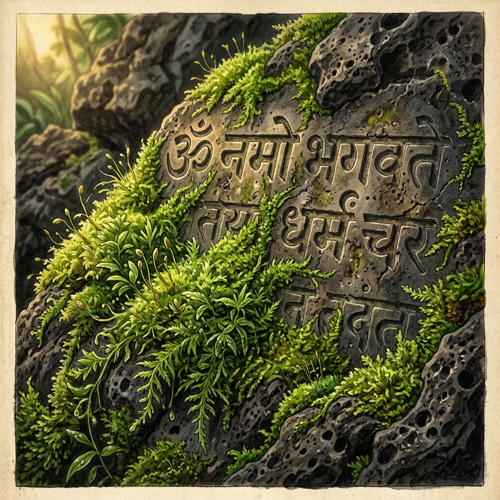 AI-Driven Decipherment of 8th-Century 'Sharada' Script Fragments Unveils Lost Sanskrit Treatises on the Systematic Classification of Alpine Bryophytes for Geothermal Temperature Mapping