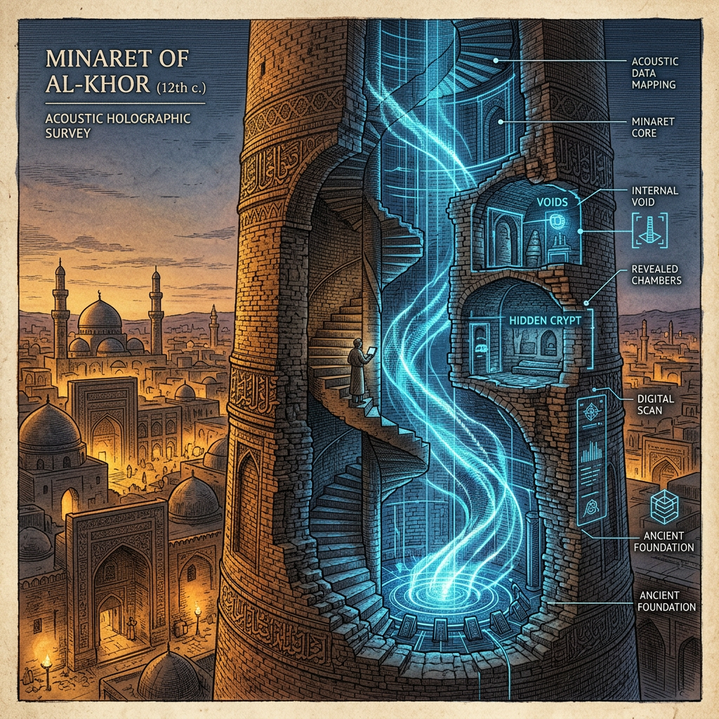 Heritage Tech: ‘Acoustic Holography’ Mapping Uncovers Hidden Structural Voids in the 12th-Century ‘Leaning Minaret’ of Mosul