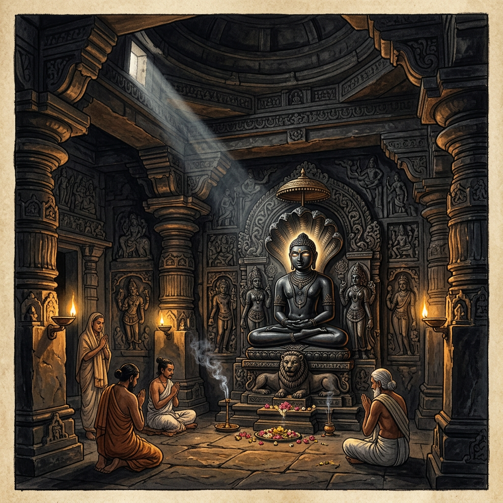 9th-Century 'Rashtrakuta' Dynasty Jain Basadi with Unique 'Crystal-Inlaid' Statuary Discovered in Rural Belagavi