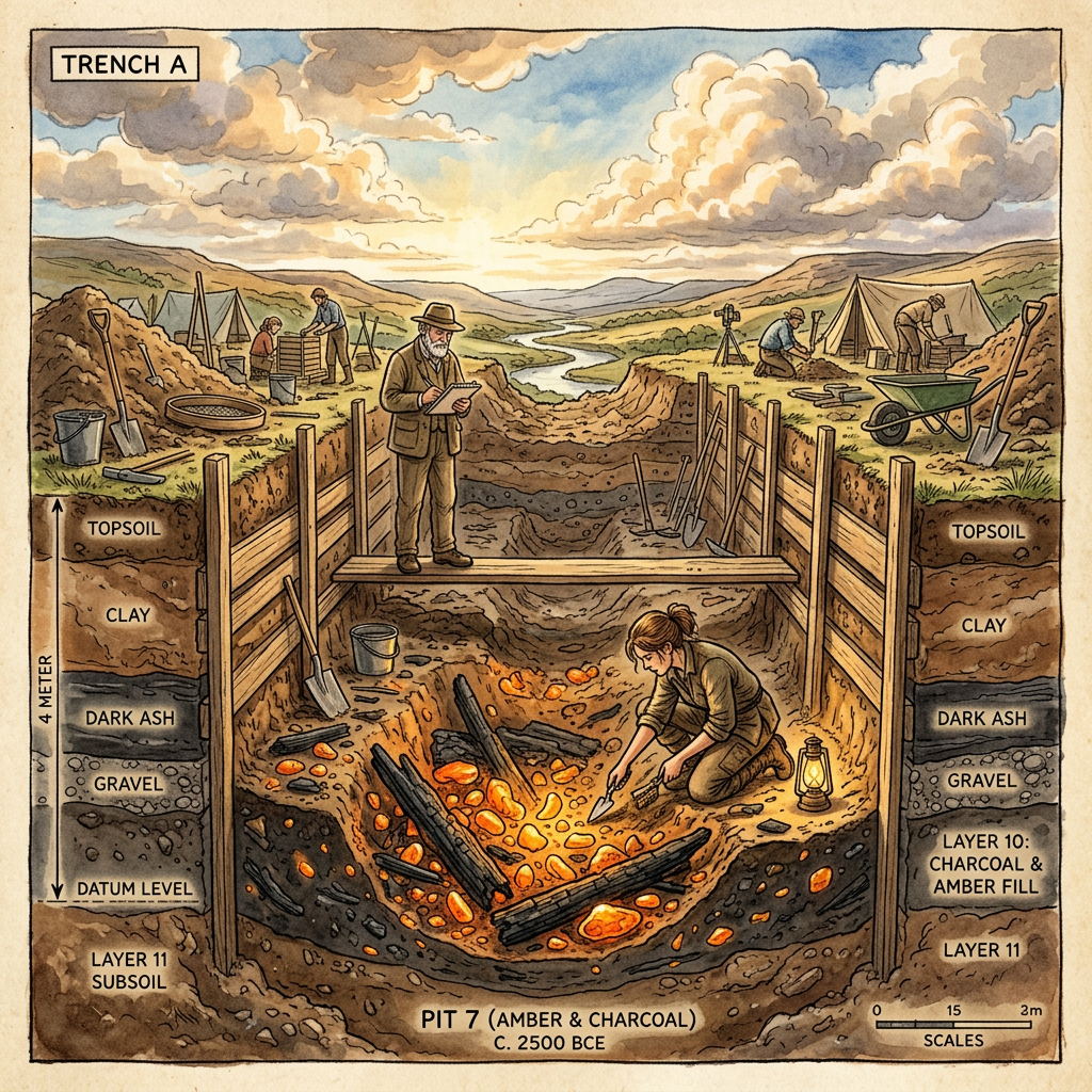 "Amber-Lined" Cremation Pits in the Vistula Delta Reveal 3,500-Year-Old Roots of Slavic 'Spring-Thaw' Rites