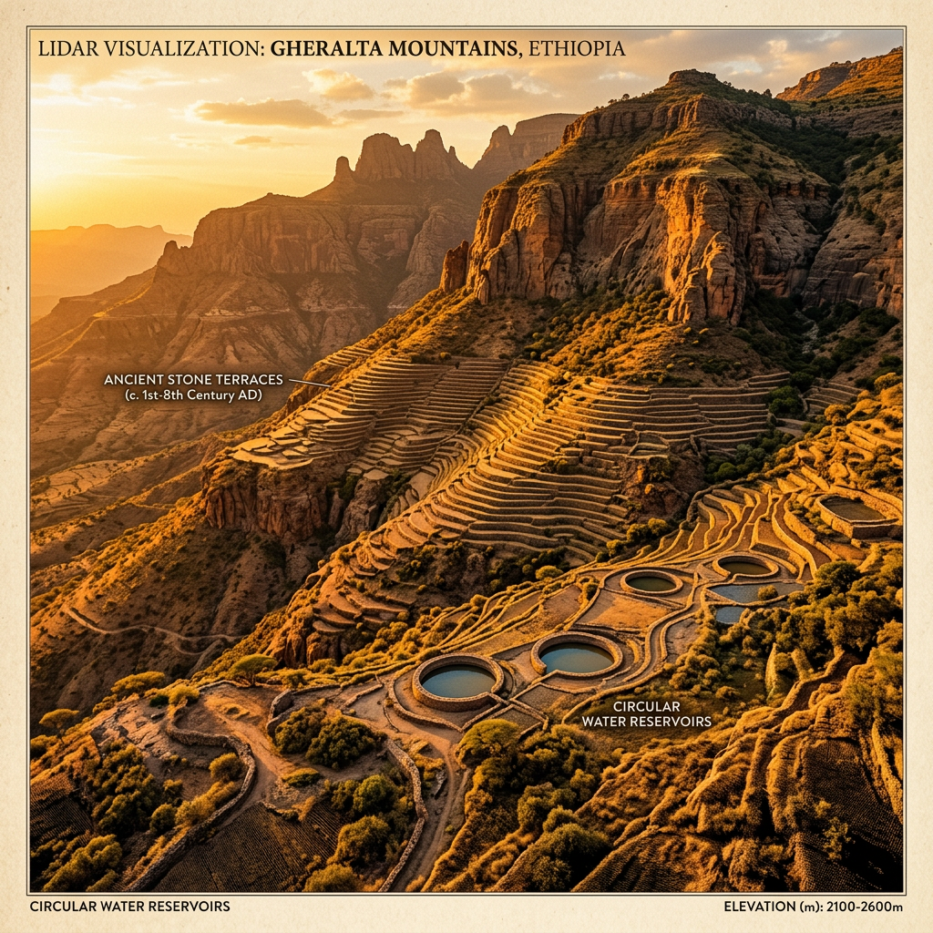 LiDAR Mapping Unveils 1,200-Year-Old 'Axumite Terrace-Farming Mega-Hub' and Hidden Reservoirs in the Tigray Highlands
