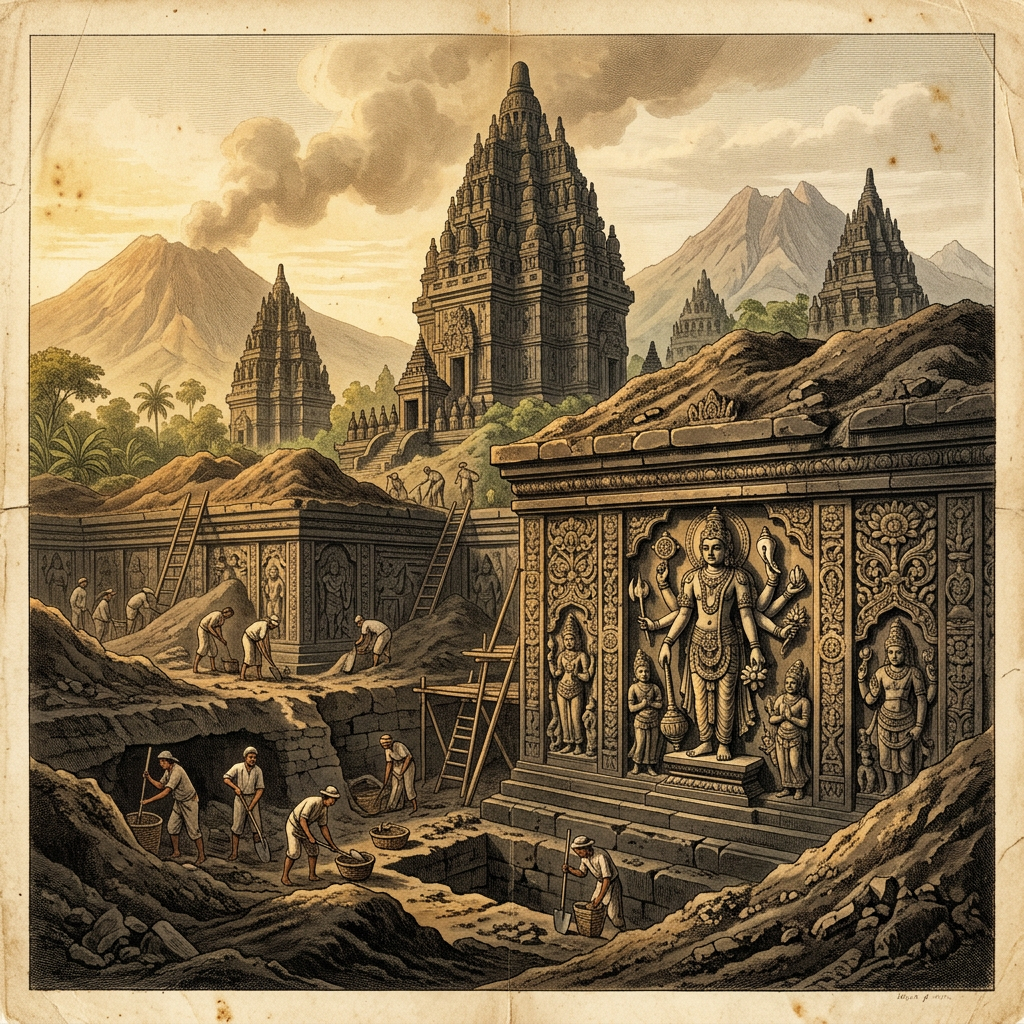 Significant 9th-Century 'Mataram' Dynasty Hindu Temple Complex with Unique 'Volcanic-Ash' Preservation Identified in Central Java