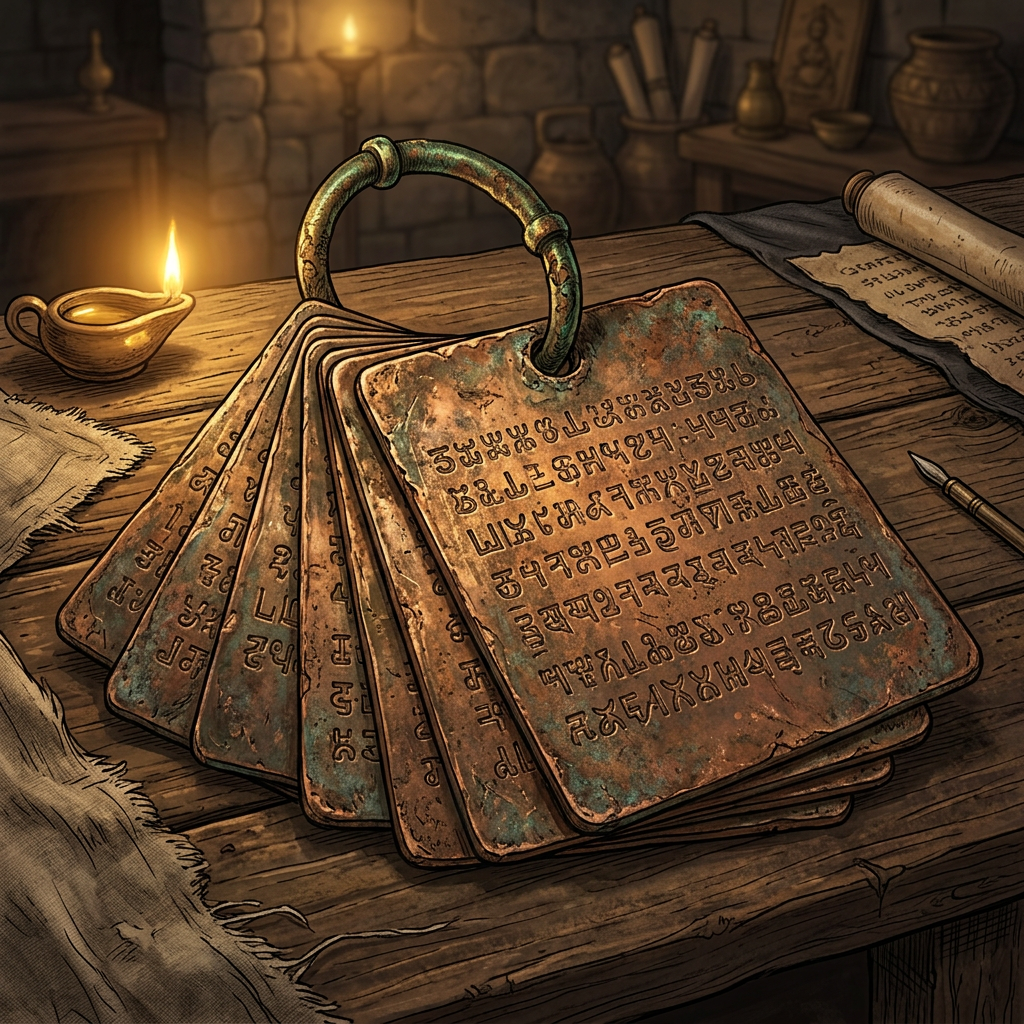 Discovery of 5th-Century 'Rta-Setu' Copper Plates in Vidarbha Detailing the Philosophy of Cosmic Bridges