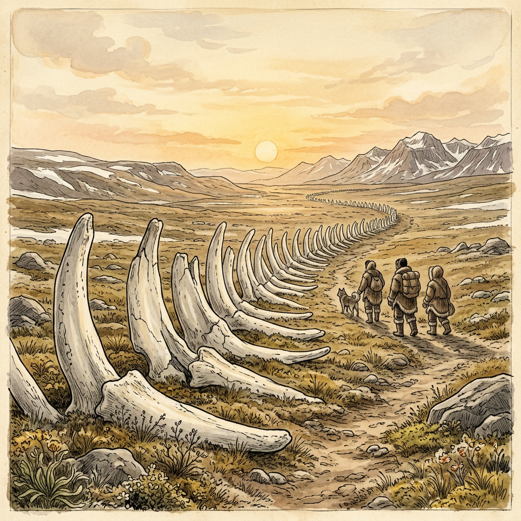 Discovery of "Sun-Aligned" Whalebone Pavements in Chukotka Points to Ancient Bering Sea Whale-Spirit Rites