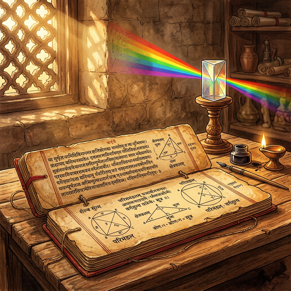 Newly Discovered 11th-Century 'Siddhanta-Rahasya' Manuscript Reveals Advanced Sanskrit Algorithms for Modeling Non-Linear Atmospheric Diffraction