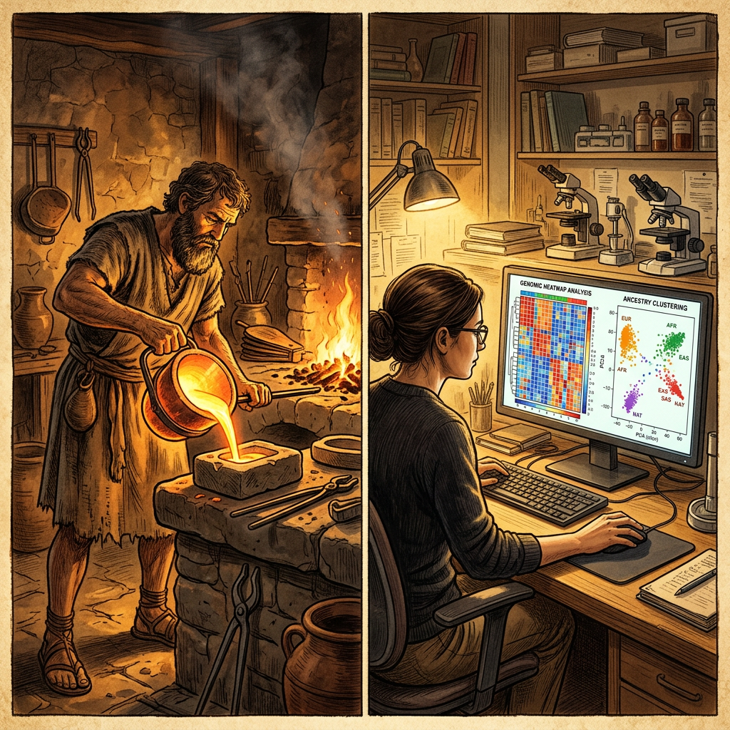 Genomic Analysis of 5,000-Year-Old 'Aravalli' Remains Identifies Earliest Genetic Signature of Specialized Metallurgical Artisans