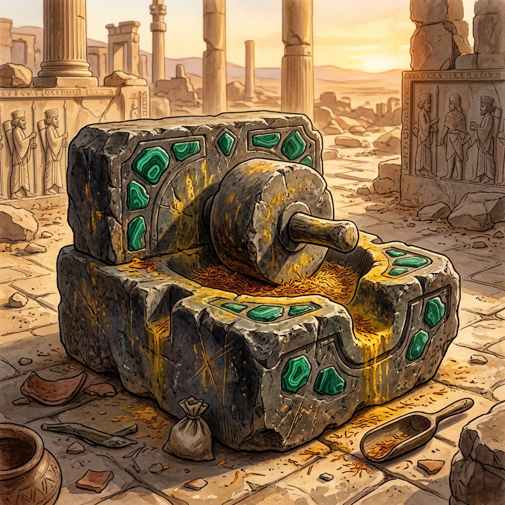 Excavation of 'Malachite-Incrusted' Saffron Presses in Persepolis Points to 2,500-Year-Old Roots of the Mehergan Festival