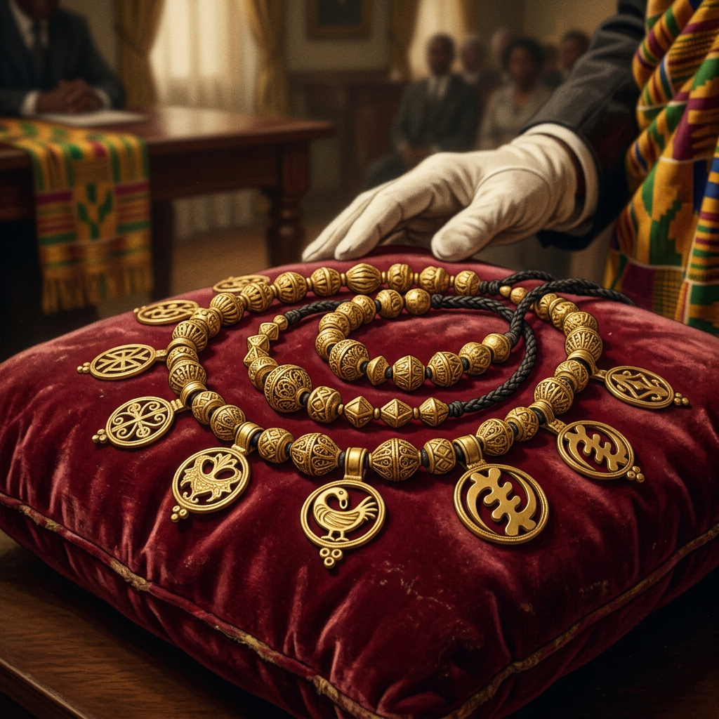 University of Aberdeen Formally Returns Sacred 19th-Century 'Asante' Gold Ornaments to Ghana's Manhyia Palace