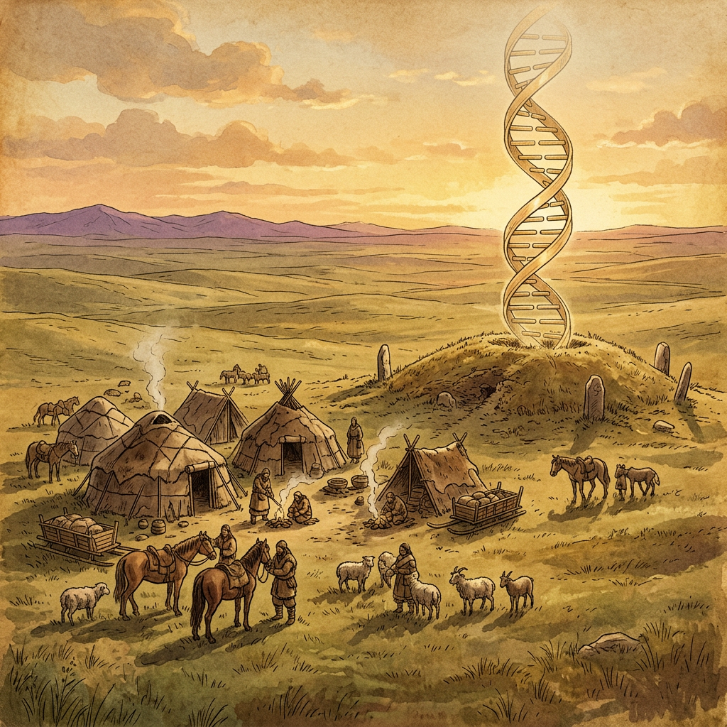 Genomic Analysis of 5,000-Year-Old 'Ochre Grave' Burials in the Pontic Steppe Identifies Earliest Genetic Markers for Seasonal Transhumance