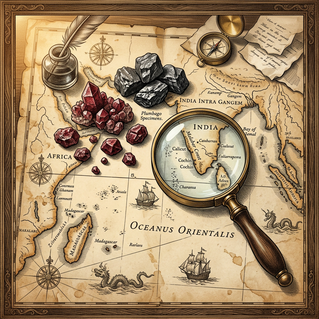 The 'Graphite-and-Garnet' Route: Mapping 2,000-Year-Old Trade Between the Eastern Ghats and the Roman Mediterranean