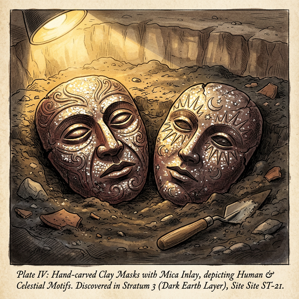 Archaeologists in the Mississippi Valley Uncover 'Mica-Dusted' Clay Masks Linked to 1,500-Year-Old 'Festival of the Winter Moon'